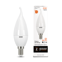 Лампа светодиодная LED GAUSS ELEMENTARY GLOBE 10Вт 730lm Е14 белый матовый шар