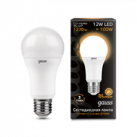 Лампа светодиодная LED GAUSS GLOBE A60 12Вт 1150lm Е27 теплый матовый груша