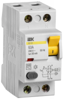 Выключатель дифференциального тока (УЗО) IEK 2п 63А 30мА ВД1-63 АС