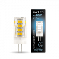 Лампа светодиодная LED GAUSS 4Вт 410lm G4 белый керамика капсульная