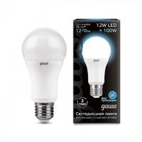 Лампа светодиодная LED GAUSS GLOBE A60 12Вт 1200lm Е27 белый матовый груша