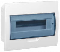 Щит распределительный встраиваемый IEK ЩРв-П-12 IP41 пластиковый белый прозрачная дверь