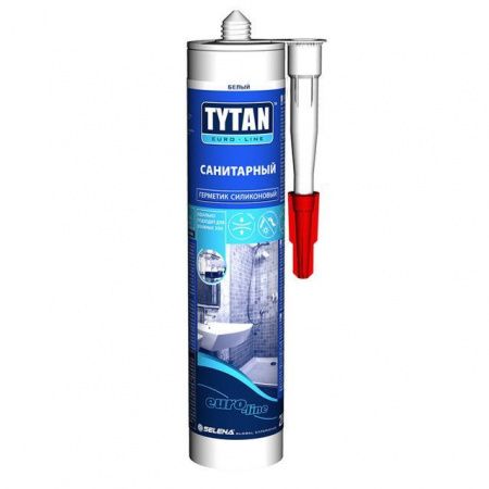 Герметик силиконовый TYTAN EURO-LINE санитарный белый 290 мл