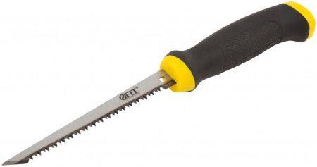 Ножовка для гипсокартона FIT каленый зуб прорезиненная ручка 150 мм