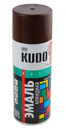 Эмаль аэрозольная KUDO универсальная 520 мл шоколадно-коричневая глянцевая