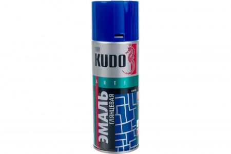 Эмаль аэрозольная KUDO универсальная 520 мл синяя глянцевая